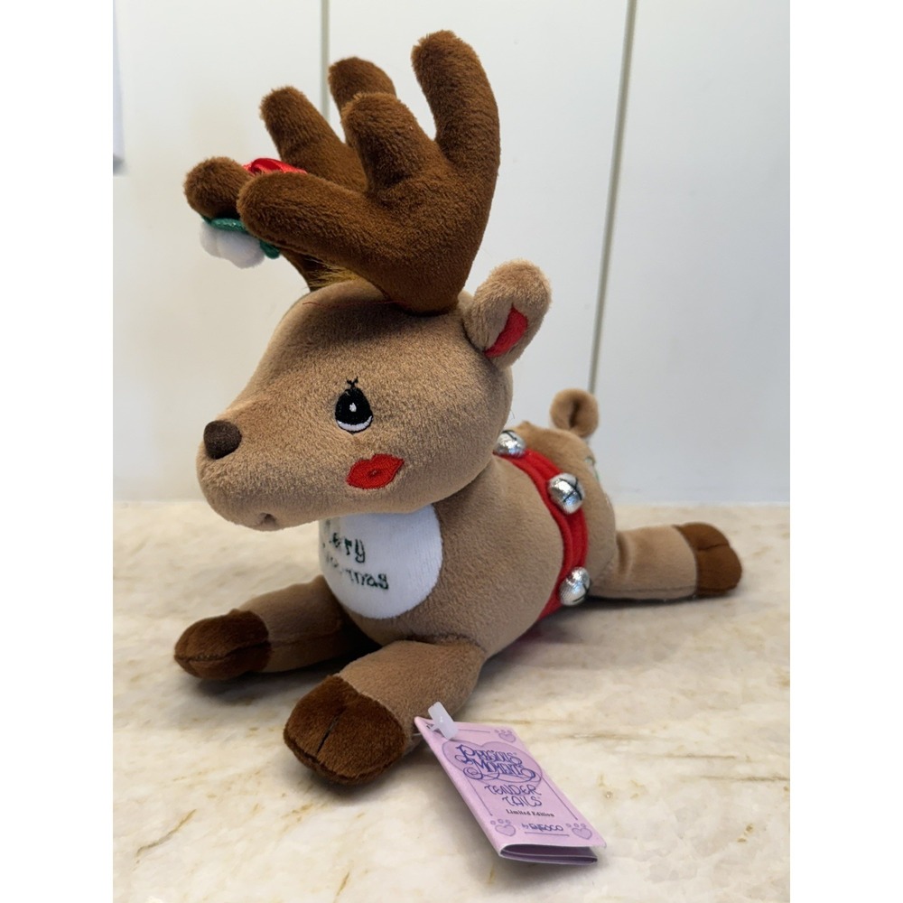 Tender‎ Tail Merry Kiss-mas Plush 1995 Taco Bell Dog Reindeer Precious Moments